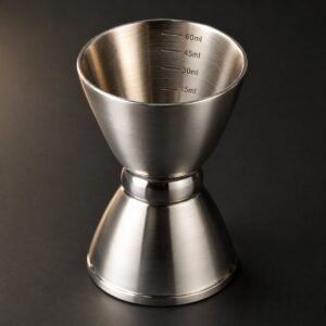 Bell Jigger with Interior Measures, 0.5 to 2 oz, shown on a plain studio background