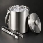 Double Wall Ice Bucket with Tongs, 1.5 L, shown on a plain studio background