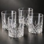 Faceted Rocks Glasses, 250 ml, Set of Four, shown on a plain studio background
