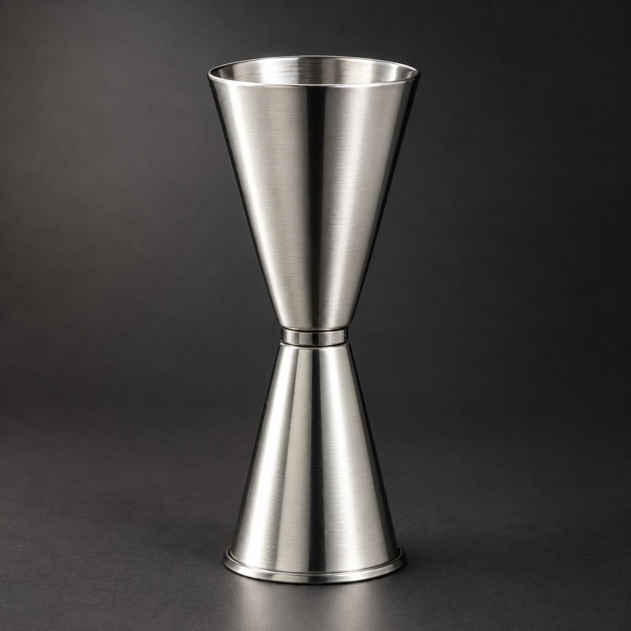 Japanese Jigger, 1 and 2 oz, Stepped, shown on a plain studio background