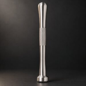Stainless Muddler with Toothed Head, 20 cm, shown on a plain studio background