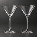 Stemmed Martini Glasses, 210 ml, Set of Two, shown on a plain studio background