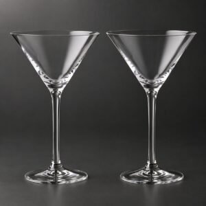 Stemmed Martini Glasses, 210 ml, Set of Two, shown on a plain studio background